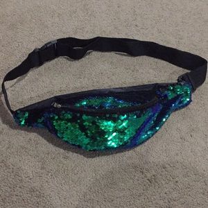 XL mermaid sequin fanny pack